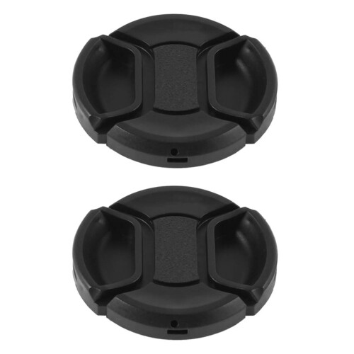 2X Καπάκι μπροστινού φακού Universal46mm με κεντρική λαβή για φωτογραφική μηχανή DSLR