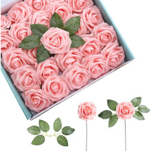 Roseryhub Fleurs artificielles, roses d'apparence réaliste, idéales pour la décoration intérieure (DIY), les mariages, les futures mariées, les