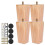 Sofa Legs Replacement Wooden 4PCS 10cm Natural 2
