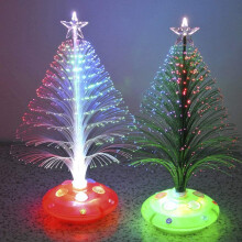 Lampe LED lumineuse de sapin de Noël à couleurs changeantes, décoration intérieure et extérieure, lampe de table lumineuse LED pour sapin (lot
