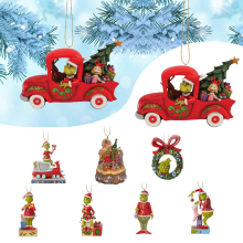 Soldes Grinch ! Black and Friday - Lot de 8 décorations de Noël à suspendre, en acrylique, pour la maison, la voiture ou le sac à dos - Cadeau