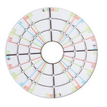 Acrylic round ruler for clay marking and trimming, 1 piece