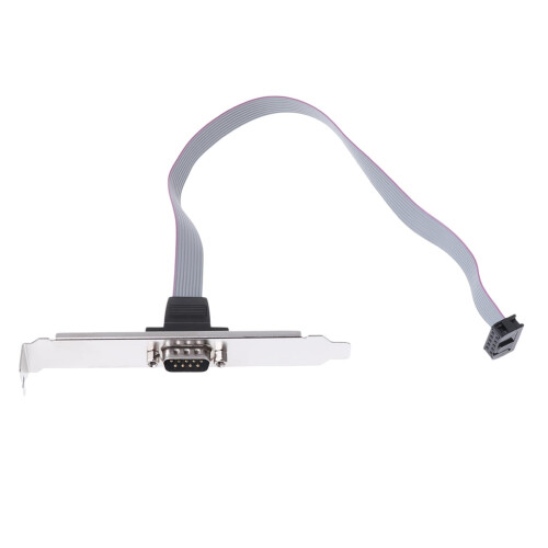 Conector de cabo flat serial de 9 pinos DB9RS232 para placa-mãe (novo)