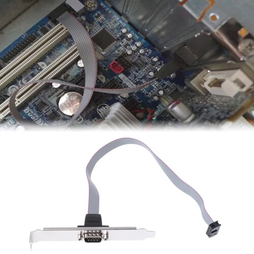Conector de cabo flat serial de 9 pinos DB9RS232 para placa-mãe (novo) 2