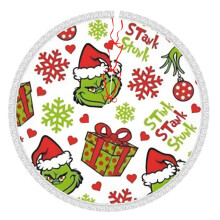 Jupe de sapin de Noël Grin-Ch 91 cm (36 pouces), tapis de sapin pour les fêtes d'hiver, jupe de sapin pour décorations de Noël rustiques