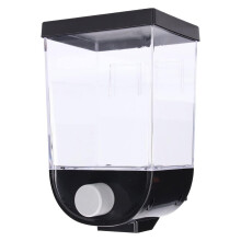 Contenedor de almacenamiento Poaug de 1,5 L/1 L, dispensador de cereales, organizador de alimentos secos para encimera para arroz, granos, snacks,