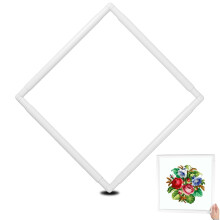 Telaio quadrato in plastica per ricamo, telaio a scatto riutilizzabile per punto croce, telai bianchi per quilting e ricamo ad ago, strumenti per
