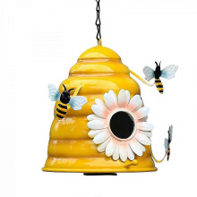 Courtyard Garden Decoration And Layout Parrot Outdoor Bird House Warm Winter Bird Hanging Iron Crafts