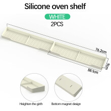 Estante magnético de silicona para estufa Herrnalise2PC, 15" (38 cm), especiero con aislamiento térmico y separadores, utensilio de cocina