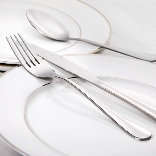 Σετ μαχαιροπίρουνα Good Dinner 12 τεμαχίων, πιρούνια επιδόρπιου από ανοξείδωτο ατσάλι - 1