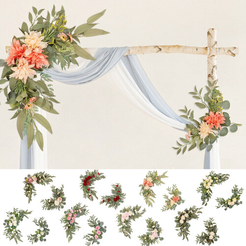 Wedding Arch Flowers Artificial Silk 2 Pieces 1