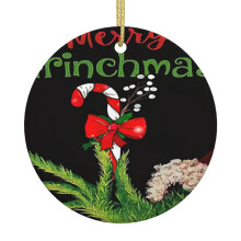 Ornement de Noël Grin-Ch à suspendre au sapin - Décorations de Noël en céramique à suspendre - Idées cadeaux d'ornements de Noël