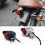 Motorcycle Bullet Tail Light Red Waterproof Retro Silver 3