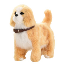 Interactive electronic dog toy plush with walking and