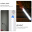 Mizh1Set2Pcs Φωτιστικό LED κάτω από το ντουλάπι, αφαιρούμενο USB, λάμπα έκτακτης ανάγκης 5