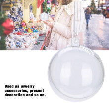 OTVIAP Lot de 20 boules en plastique transparent à remplir, décorations de mariage et de Noël, boules en plastique vides à remplir, boules