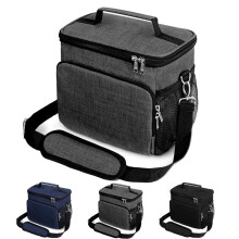 Isolierte Lunchtasche für Herren, Thermo-Lunchbox für Damen, Kühltasche, wiederverwendbare, auslaufsichere Lunchtasche – Grau