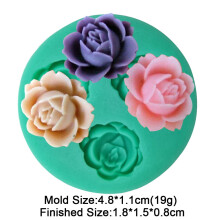 Moule en silicone Mini Fleurs - Moule pour gâteaux en fondant, chocolat, sucre, résine et pâte polymère - Idéal pour la fabrication de fondant,