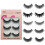 Ψεύτικες βλεφαρίδες Fluffy3D Faux Mink Lashes Wispy Lashes Σετ 3 ζευγών, μακριές και χοντρές 1