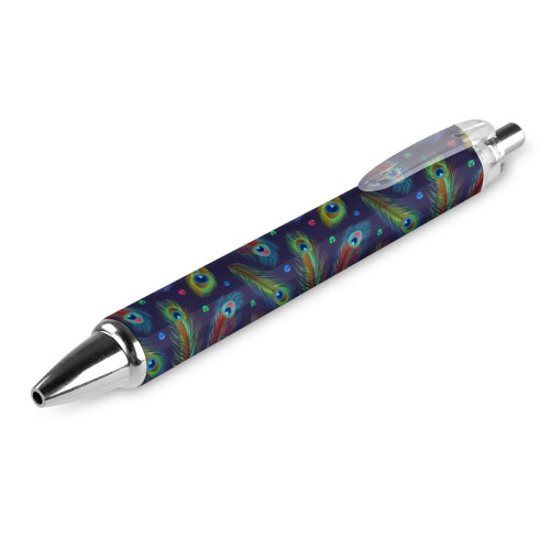 Peacock Retractable Ballpoint Pen Φορητό μαύρο στυλό μελάνης για γραφείο, είδη γραφείου, δώρα 2