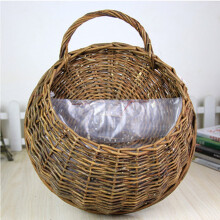Panier suspendu tissé à la main Washranp, panier de rangement en osier naturel pour la décoration murale de la maison, du jardin et des mariages.