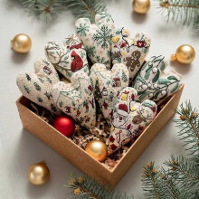 (Santa Claus) DIY Heart Embroidery Christmas Decoration,Christmas Heart Embroidery Kit