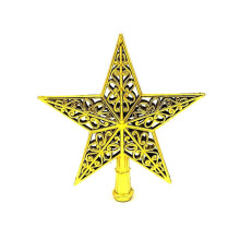SKDOGDT Décoration de sapin étoile ornée - Motif tourbillon de Noël, décoration de sapin de Noël creuse et scintillante, compatible avec la