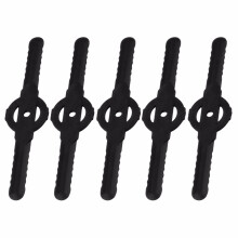 Lame de tondeuse longue en plastique Gnobogi. Accessoire de jardinage, lot de 5 lames pour cour, jardin et extérieur, en promotion.