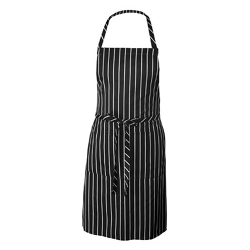 Dengjunhu Ρυθμιζόμενη Ποδιά Chef Works A100-BCS για Άνδρες, Μαύρη Ρίγα Κιμωλίας 1