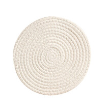 Hariumiu katoenen tafelmat, zachte katoenen geweven set, warmte-isolerend, anti-verbranding, waterabsorberend, geluidsreducerend, voor een elegante