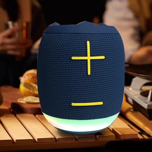 Νέο ηχείο Bluetooth για το σχολείο με πολύχρωμα φώτα, υφασμάτινο υπογούφερ για το