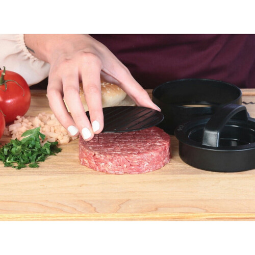 Pressa antiaderente per hamburger e polpette (nera) 1