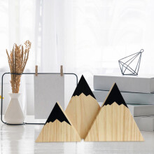 Ensemble de 3 panneaux décoratifs en bois sur le thème de la montagne, parfaits pour une décoration rustique, une chambre d'enfant sur le thème