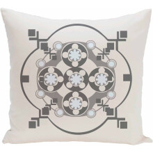 Coussin à motif géométrique Bandana-Rama Simply Daisy 16 po x 16 po