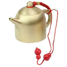 Brass Miniature Teapot Artware Ornament Home Decoration Golden Color Retro Design 1Pack