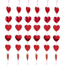 Rose Gold Heart Garland for Wedding and Party Decor