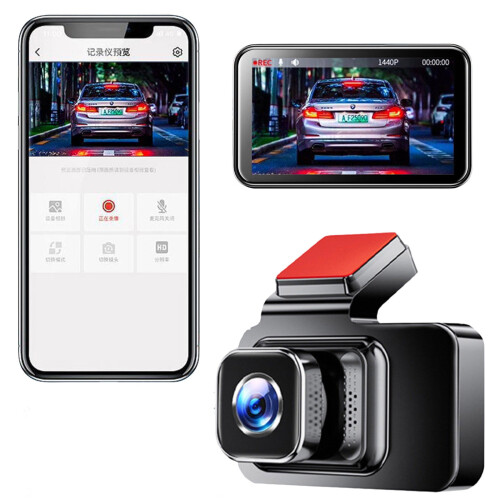 Dash Cam1600P FHD Νυχτερινή όραση, Ευρεία γωνία 170, Εγγραφή βρόχου, Αισθητήρας G,