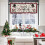 Red Christmas tree curtain panel with snowman and snowflake 4