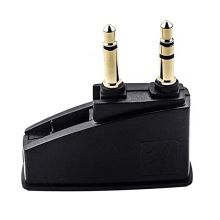 Vliegtuighoofdtelefoonadapter 3,5 mm mono-stekker naar 2x 3,5 mm-stekkers, compatibel met QC45, QC35, QC3, QC25 en QC20 hoofdtelefoons.