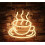 Φωτιστικό LED Neon Cup Light 12x12in, Συμβατό με Καφετέρια, Μπαρ, Μπυραρία, Γαλακτοκομείο, 1