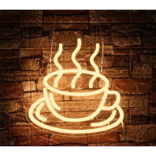 Φωτιστικό LED Neon Cup Light 12x12in, Συμβατό με Καφετέρια, Μπαρ, Μπυραρία, Γαλακτοκομείο,