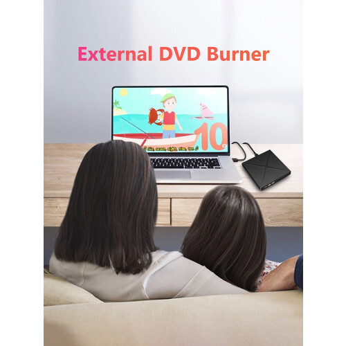 jixopn USB3.0Slim Εξωτερική μονάδα DVD RW Εγγραφή CD Μονάδα εγγραφής Αναγνώστη Οπτικές 2