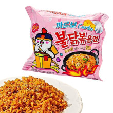 Hot Chicken Carbo Flavour Buldak Ramen Noodles Carbonara 130g Pack of 5