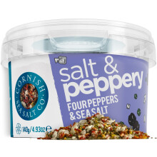 Cornish Sea Salt Salt and Peppery Seasoning 140g - Cracked Peppercorn Blend and Pimento, Perfect fo