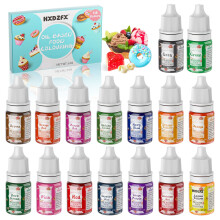 Oil Based Food Colouring - 16 Colours Concentrated Oil Based Food Coloring Set, Food Dye For Cream