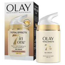 Olay Total Effects SPF15 BB Day Face Cream, Medium to Dark 7-in-1 Skin Care Moisturiser Foundation