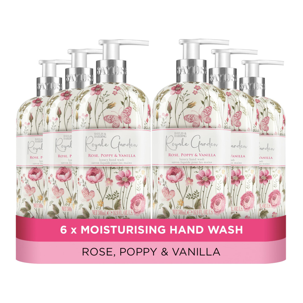 Baylis & Harding Royale Garden Rose Poppy & Vanilla Hand Wash 500Ml