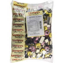 sweets - liquorice allsorts - 1kg pk