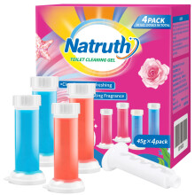 NATRUTH Toilet Cleaner Gel Toilet Stamp Gel Flower and Ocean Fragrance 36 Doses, Keep Clean and Lon