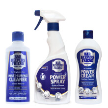 Bar Keepers Friend Bundle Pack - Power Spray, Power Cream and Multi-Surface Cleaner - Great for Cle